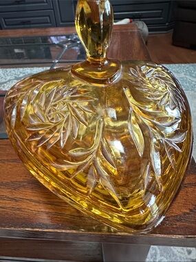 Vintage Hazel Atlas Amber Glass Candy Dish